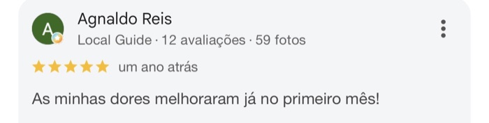 Avaliação de cliente no Google